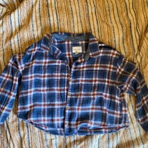 American eagle cropped flannel